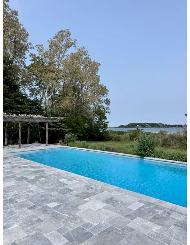 Pool with Marmiro Afyon Cloud Marble coping