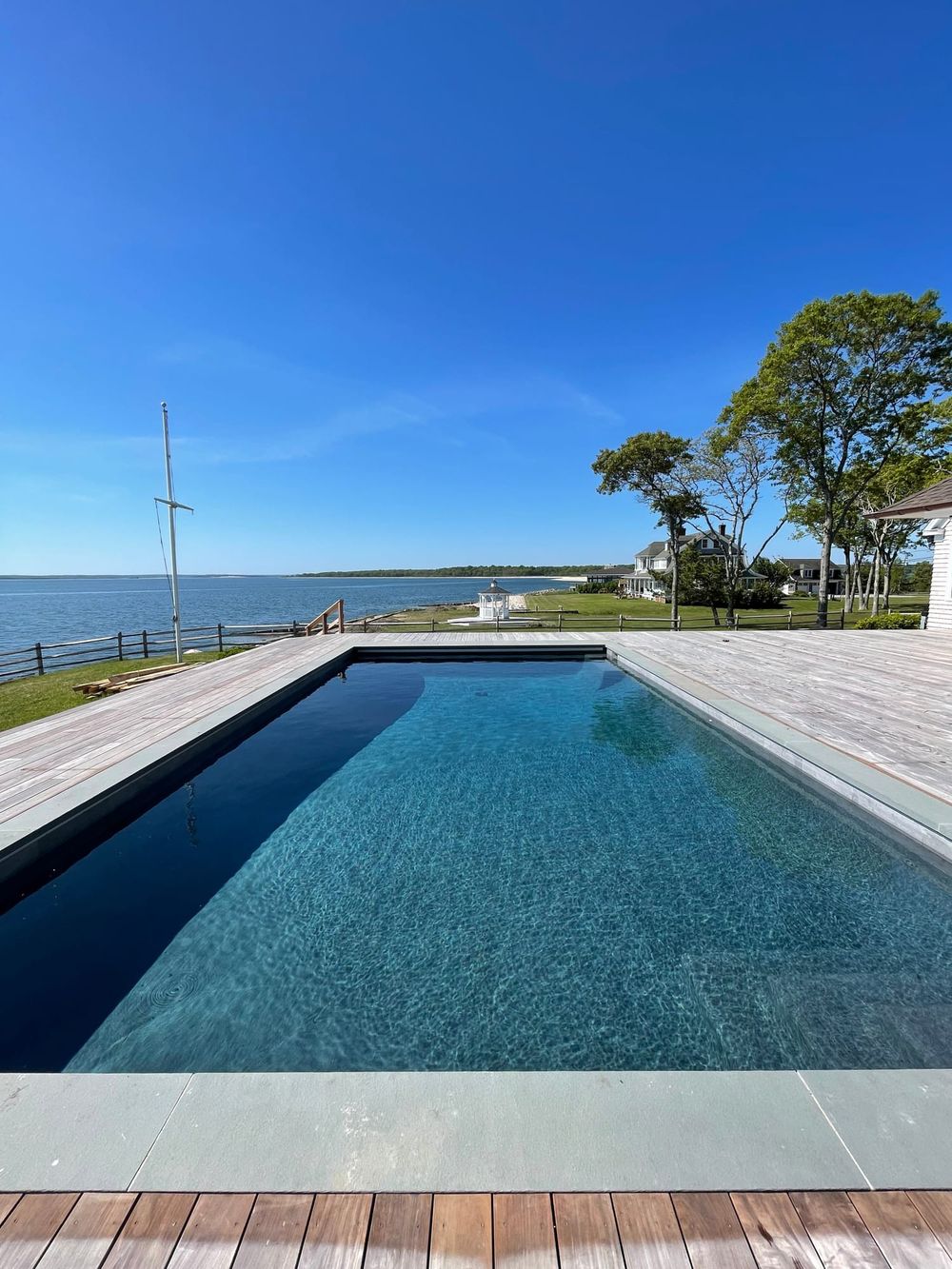 Pool with a French Riviera Hydrazzo finish